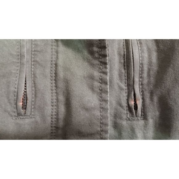 JC Penny Medium Green Utility Cargo Outdoor Boho Classic Peasant Pocket Jacket - Picture 8 of 9